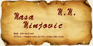 Maša Minjović vizit kartica